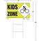 Sunburst Systems Sign Kid's Zone 22 in x 32 in Plastic with Step Stake 3850 - alternate 3